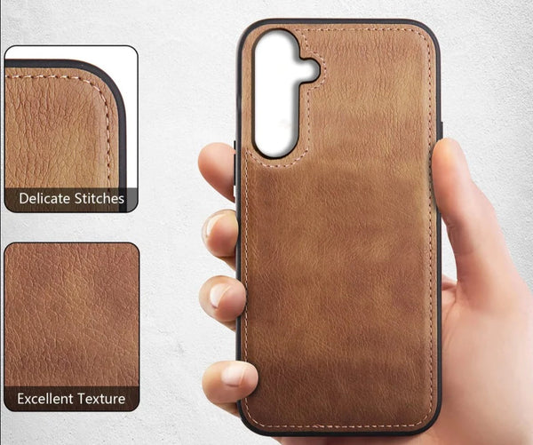 Puloka Brown Leather Case for Samsung A34