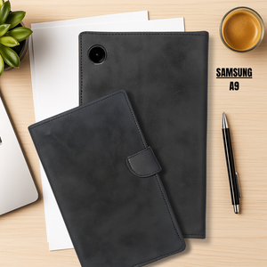 Velvet Black Flip Leather Case for Samsung Galaxy Tab A9