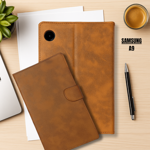 Velvet Brown Flip Leather Case for Samsung Galaxy Tab A9