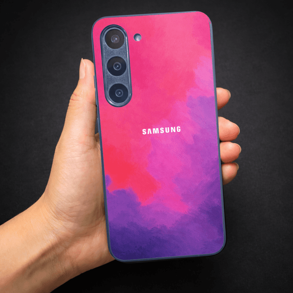 Magenta oil Paint (MB) silicone Case for Samsung Galaxy S23