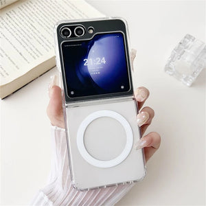 MagSafe Clear Transparent Silicone case for Samsung Galaxy Z FLIP 7