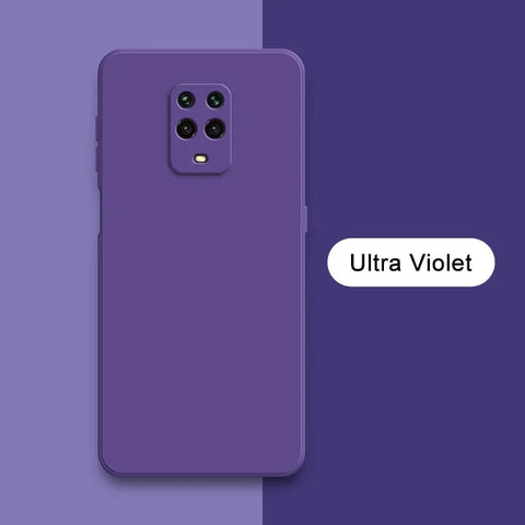 Dark Purple Camera Original Silicone Case for Redmi Note 9 Pro Max