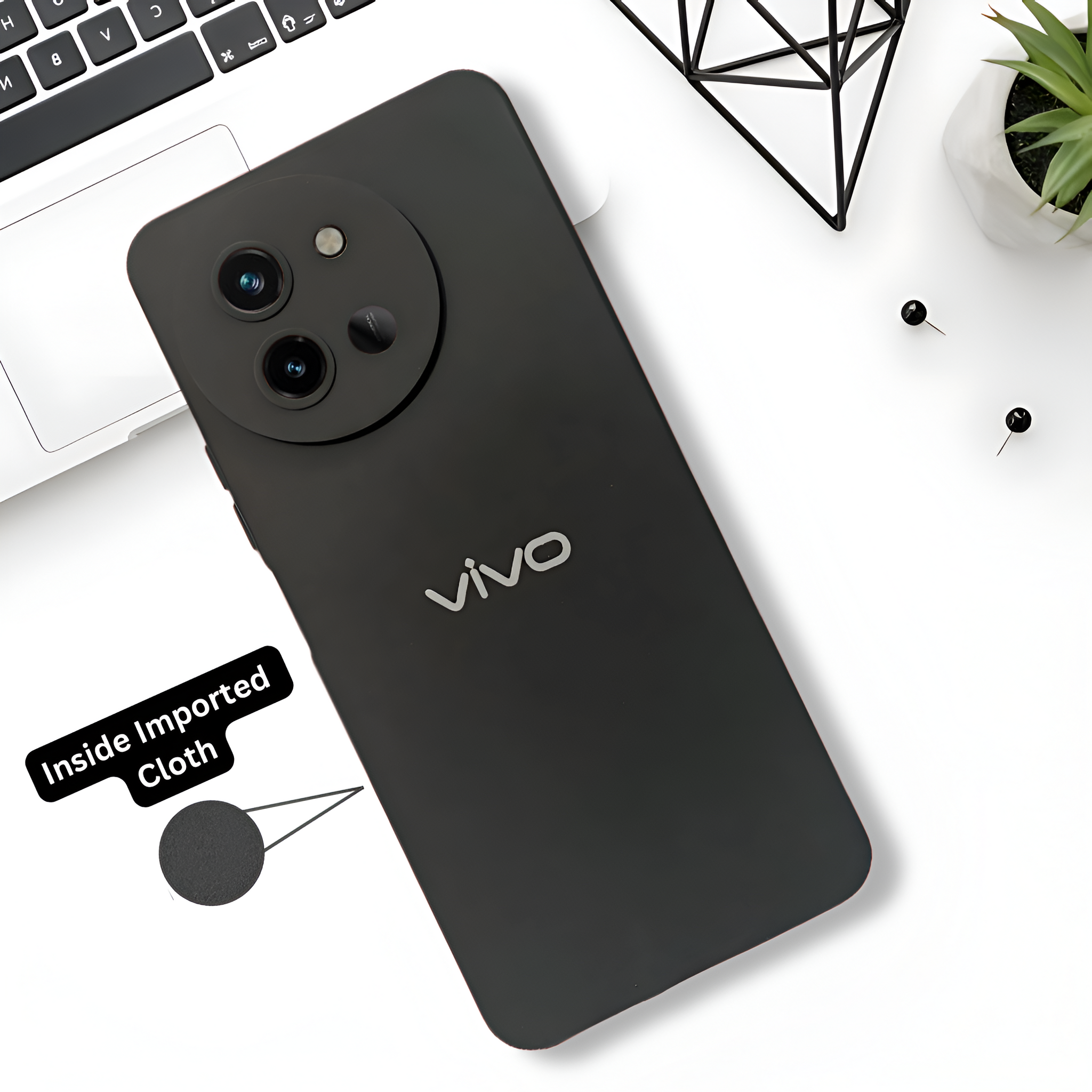 Black Camera Original Silicone case for Vivo T3X