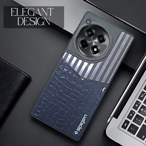 TexturGuard Dark Blue Silicone Case for Oneplus 12R