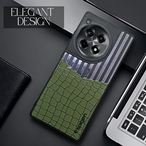 TexturGuard Green Silicone Case for Oneplus 12R