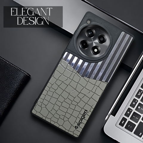 TexturGuard Grey Silicone Case for Oneplus 12R