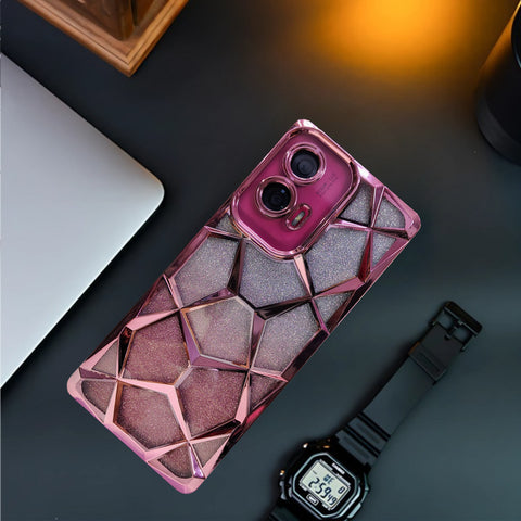 Dazzle Pink Silicone case for Motorola Edge 50 Fusion