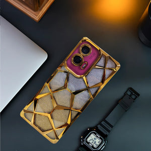 Dazzle Gold Silicone case for Motorola Edge 50 Fusion