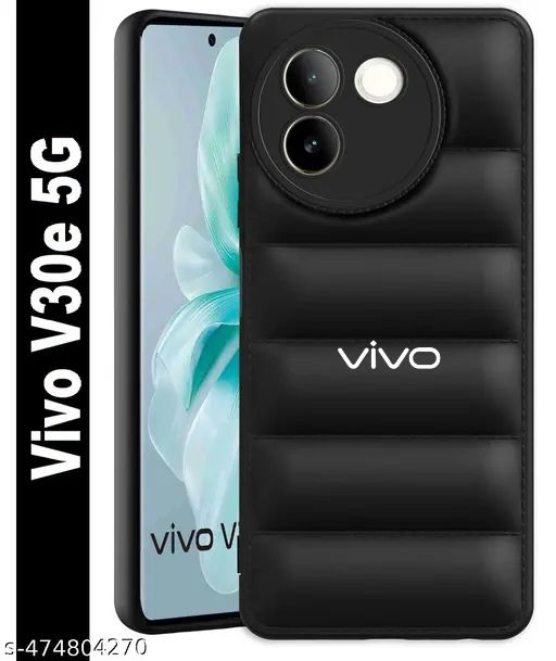 Black Puffon silicone case for Vivo V30E
