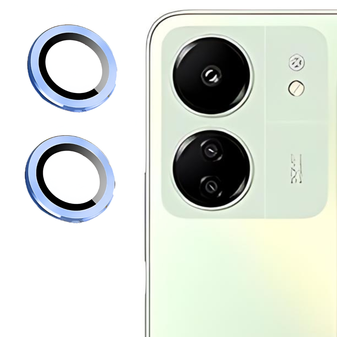 Sierra Blue Metallic camera ring lens guard for Redmi 13C 4G