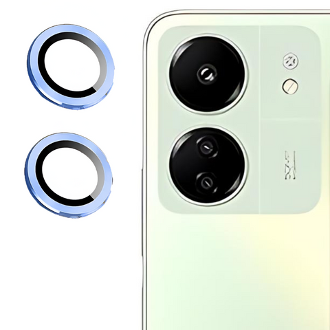 Sierra Blue Metallic camera ring lens guard for Redmi 13C 4G