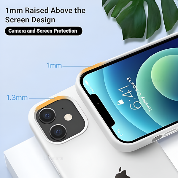 White Original Silicone case for Apple iphone 12 Mini