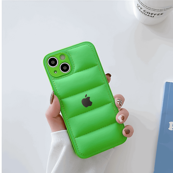Light Green Puffon silicone case for Apple iPhone 13