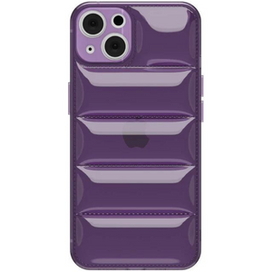 Purple Puffon silicone case for Apple iPhone 13