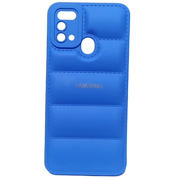 Sky Blue Puffon silicone case for Samsung M31