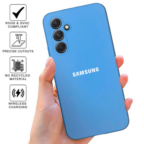 Sky Blue Camera Original Silicone case for Samsung A54