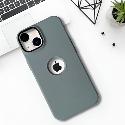 Spoov Grey Silicone Case for Apple iphone 13