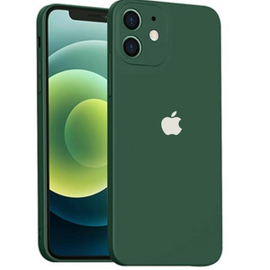 Dark Green Original Camera Silicone case for Apple iphone 12