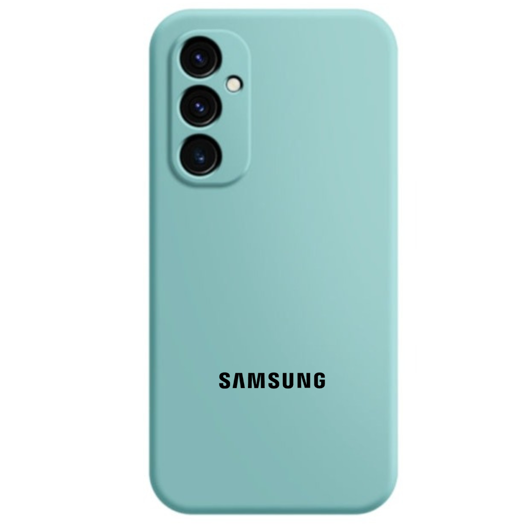 Light Blue Original Camera Safe Silicone case for Samsung S24