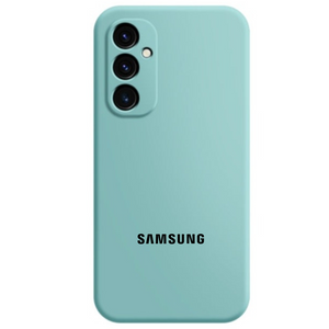 Light Blue Original Camera Safe Silicone case for Samsung S24