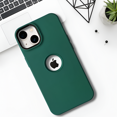 Spoov Dark Green Silicone Case for Apple iphone 13