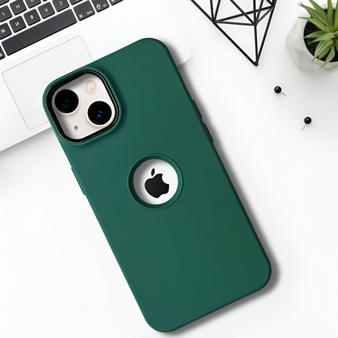 Spoov Dark Green Silicone Case for Apple iphone 14