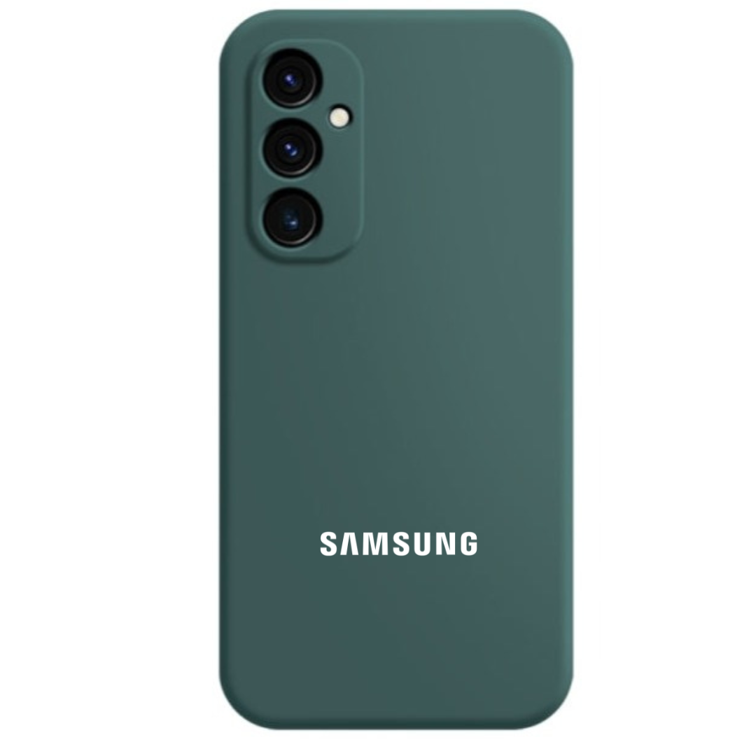 Dark Green Original Camera Safe Silicone case for Samsung S24