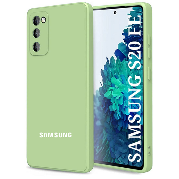 Light Green Original Camera Silicone case for Samsung S20 FE