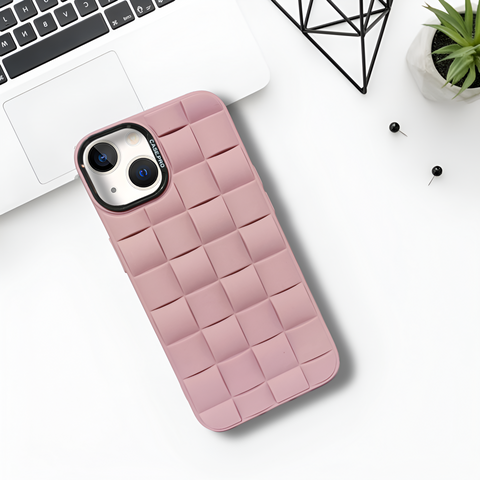 Lavender Grid silicone case for Apple iPhone 14 Plus