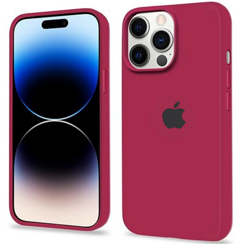 Dark Pink Original Silicone case for Apple iphone 12 pro