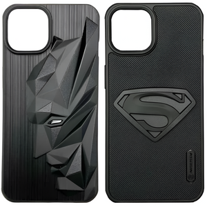 Superhero Engraved(COMBO)(B+S) logo silicon Case for Apple Iphone 15 Plus