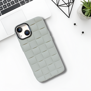 Grey Grid silicone case for Apple iPhone 14