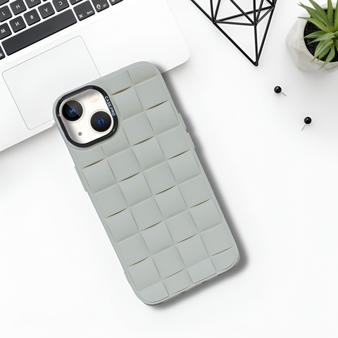 Grey Grid silicone case for Apple iPhone 13