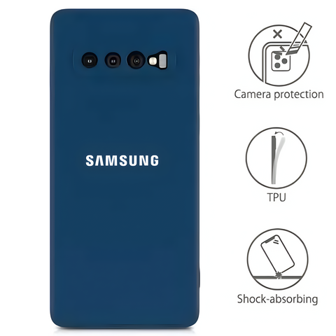 Cosmic Blue Camera Original Silicone case for Samsung S10 Plus