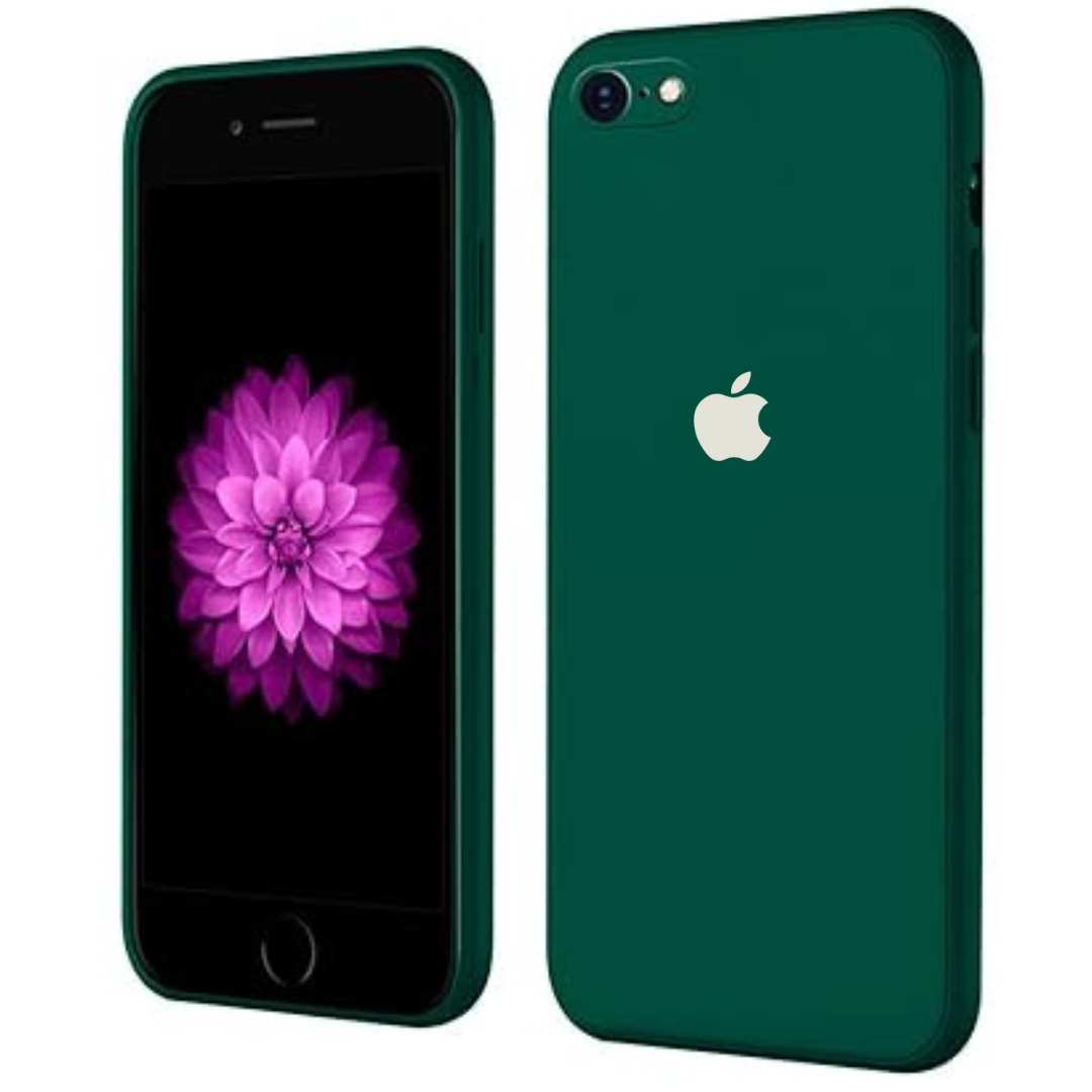 Dark Green Original Camera Safe Silicone Case for Apple Iphone SE 2