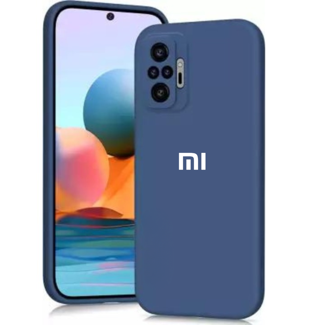 Dark Blue Camera Original Silicone Case for Redmi Note 10 Pro