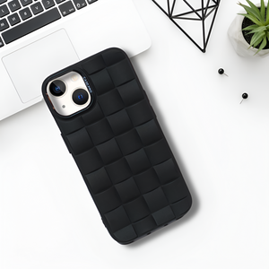 Black Grid silicone case for Apple iPhone 14