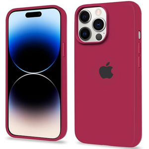 Dark Pink Original Silicone case for Apple iphone 15 Pro
