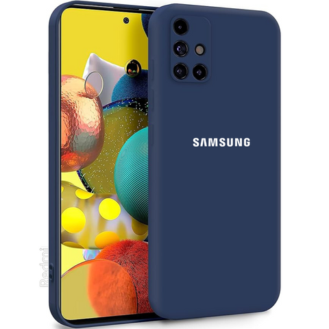 Dark Blue Camera Original Silicone Case for Samsung A71