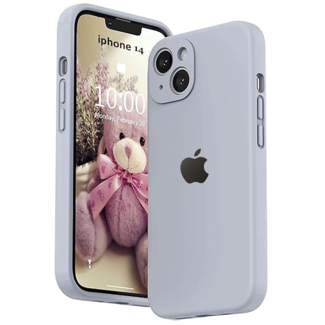 Light Grey Camera Original Silicone Case for Apple Iphone 13