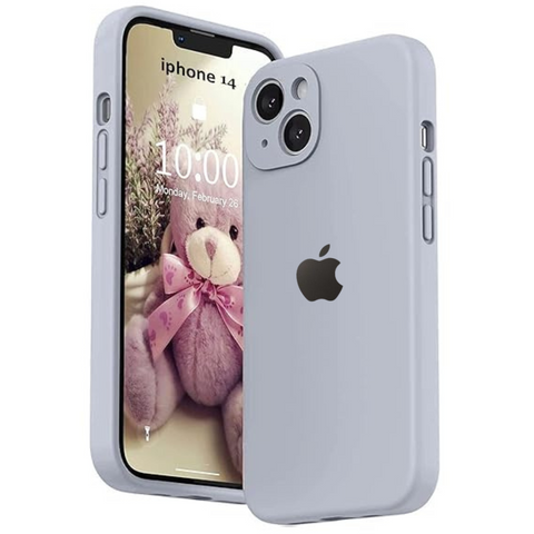 Light Grey Camera Original Silicone Case for Apple Iphone 13