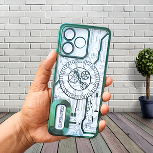 Green Watch  Machine Logo Cut Transparent Case for Realme C53