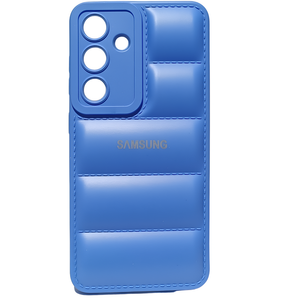 Sky Blue Puffon silicone case for Samsung S24 5G
