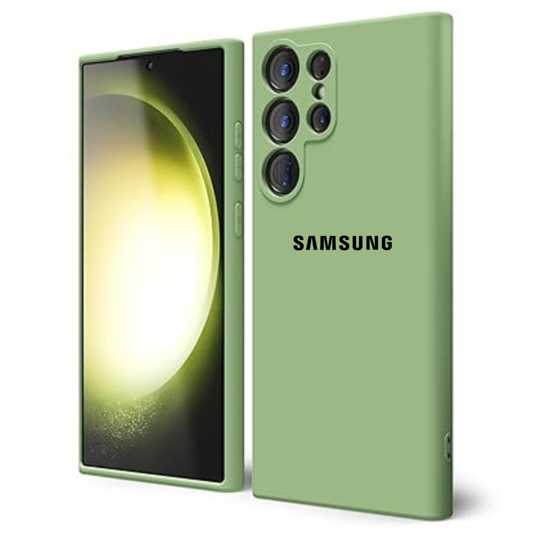 Light Green Camera Original Silicone case for Samsung S23 Ultra