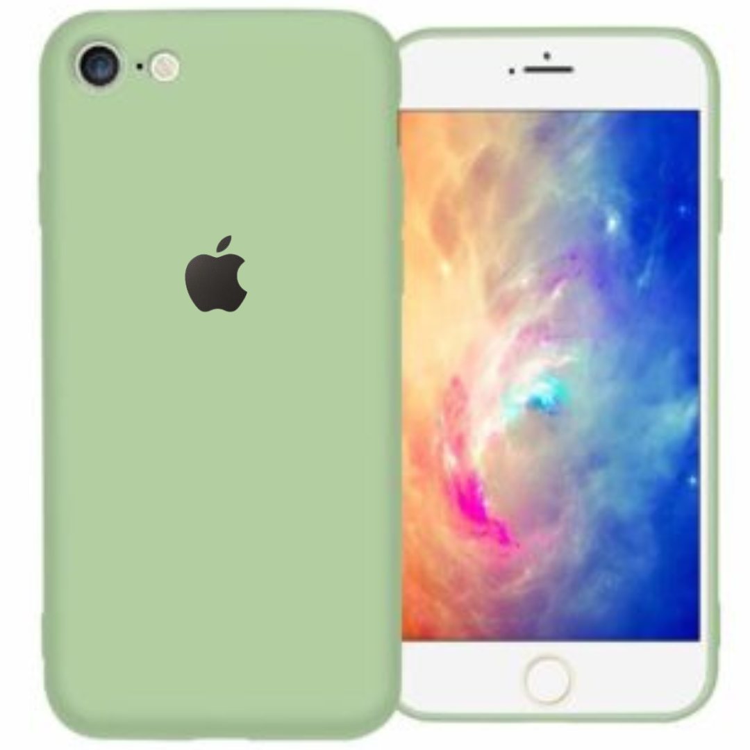 Light Green Camera Original Silicone case for Apple iphone 7 Plus