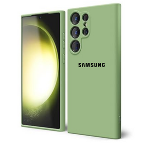 Light Green Camera Original Silicone case for Samsung S22 Ultra