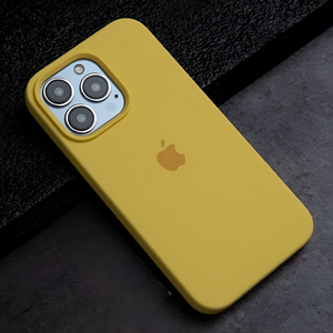 Yellow Original Silicone case for Apple iphone 14 Pro Max
