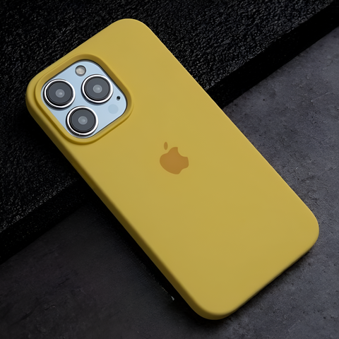 Yellow Original Silicone case for Apple iphone 12 pro