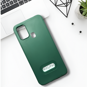 Dark Green Logo Cut Candy Silicone Case for Samsung M31