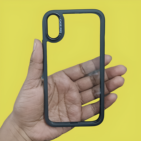 Black Lifted Transperant Case for Apple Iphone Xr